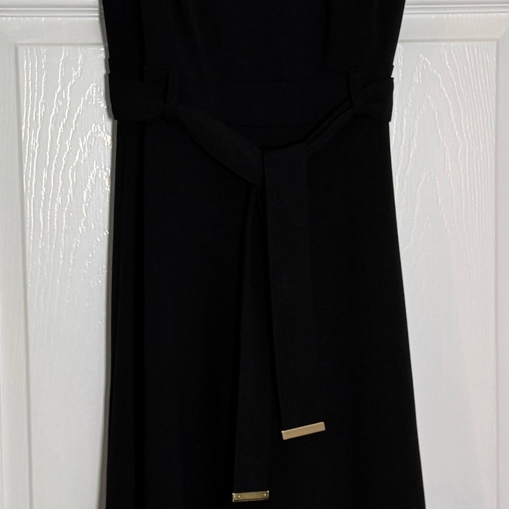 Calvin Klein Black Maxi Dress with Belt